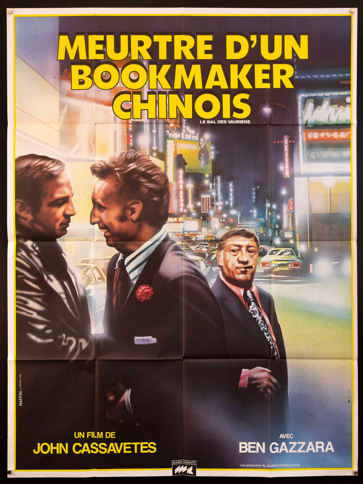 The Killing of a Chinese Bookie Original Vintage Movie Poster