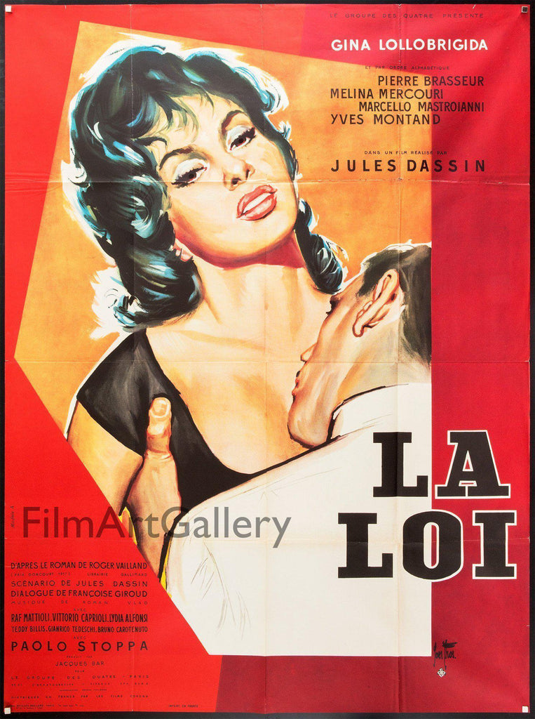 The Law (La Loi) French 1 panel (47x63) Original Vintage Movie Poster