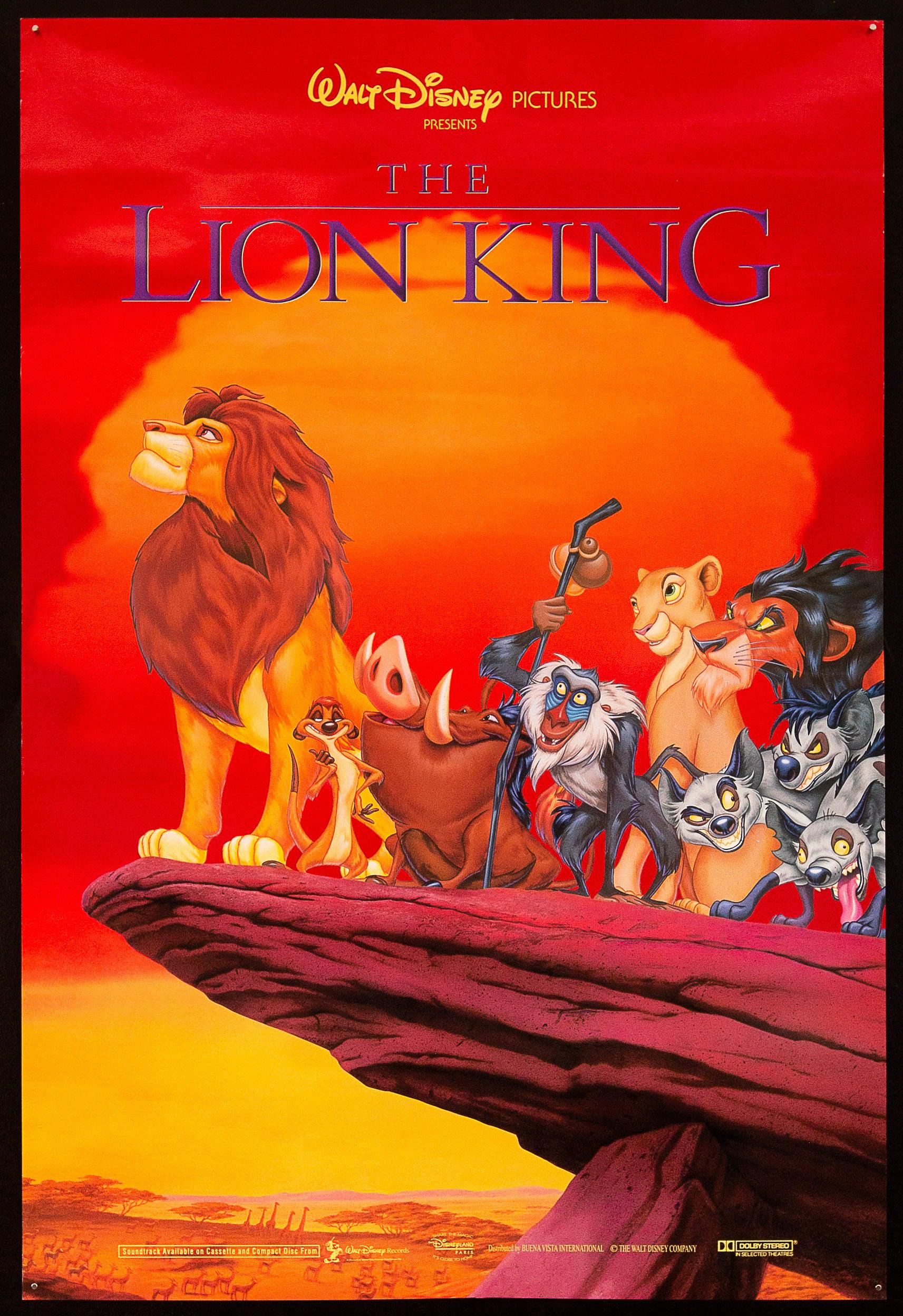 The Lion King Movie Poster 1994 Sheet (27x41)