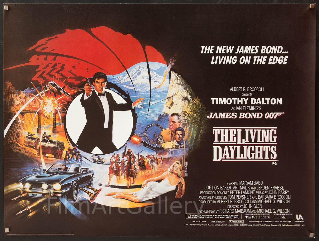 The Living Daylights Original Vintage Movie Poster