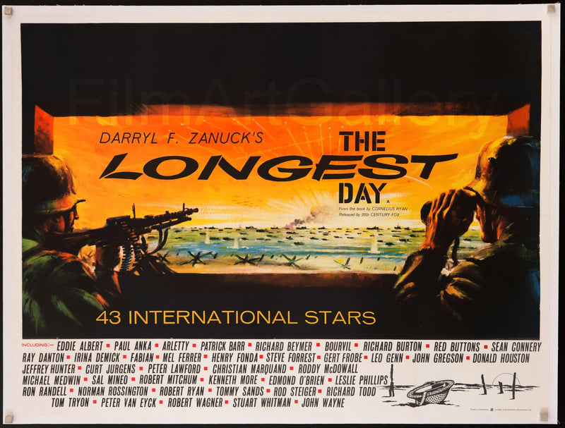 The Longest Day British Quad (30x40) Original Vintage Movie Poster