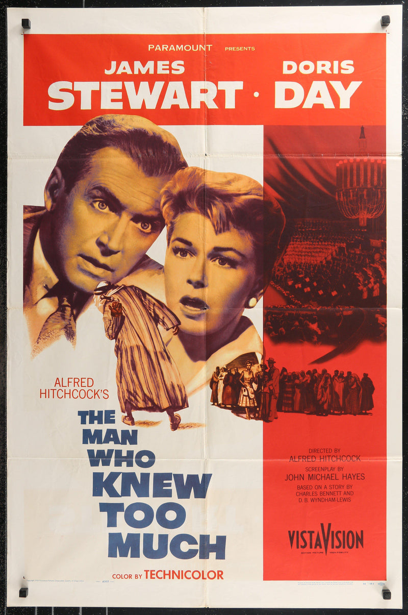 The Man Who Knew Too Much 1 Sheet (27x41) Original Vintage Movie Poster