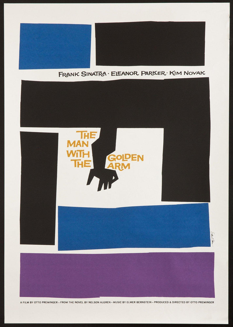 The Man With the Golden Arm 25.5x35.5 Original Vintage Movie Poster