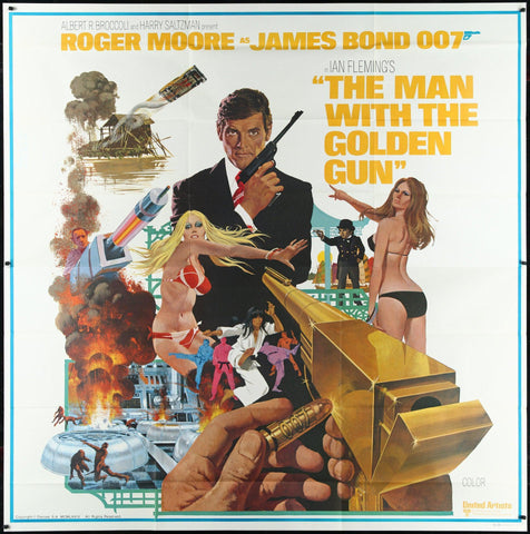 The Man With the Golden Gun Movie Poster 1974 6 Sheet (81x81)