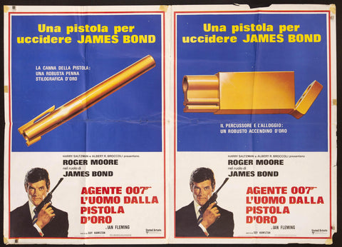 The Man With the Golden Gun Movie Poster 1974 Italian 2 Foglio