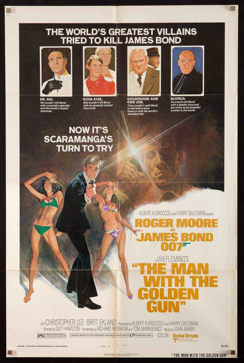 The Man With the Golden Gun Original Vintage Movie Poster