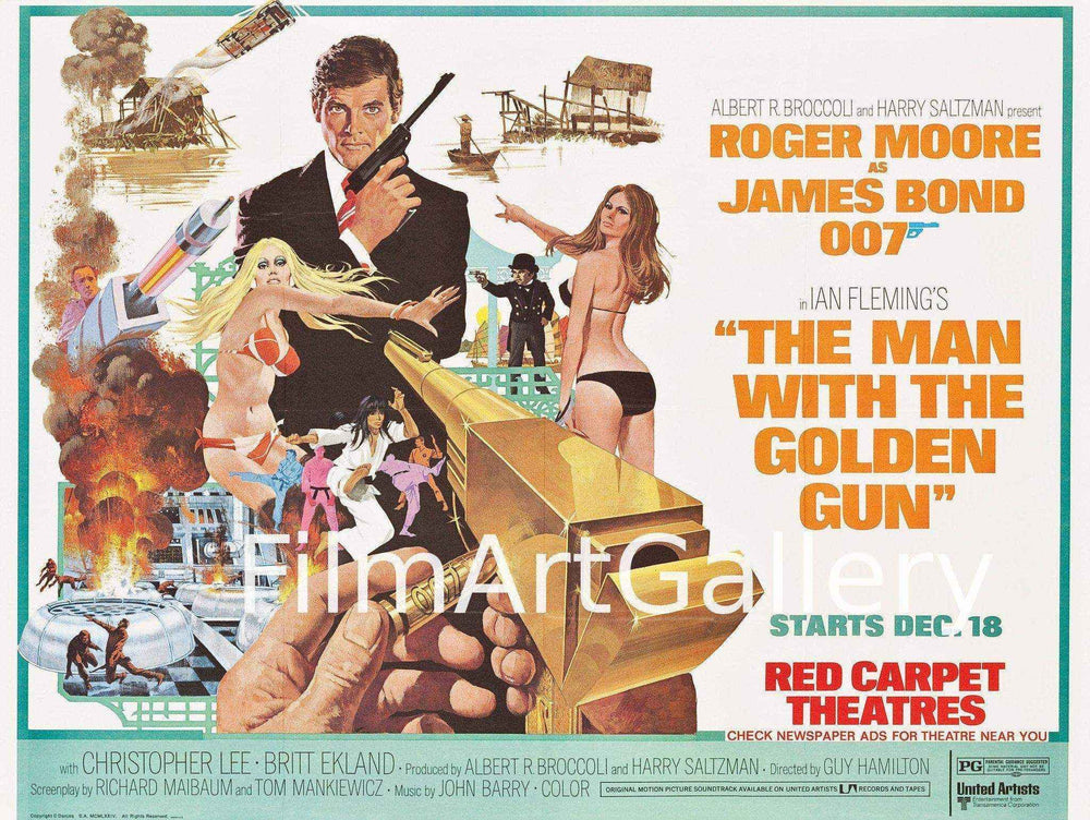The Man With the Golden Gun Original Vintage Movie Poster