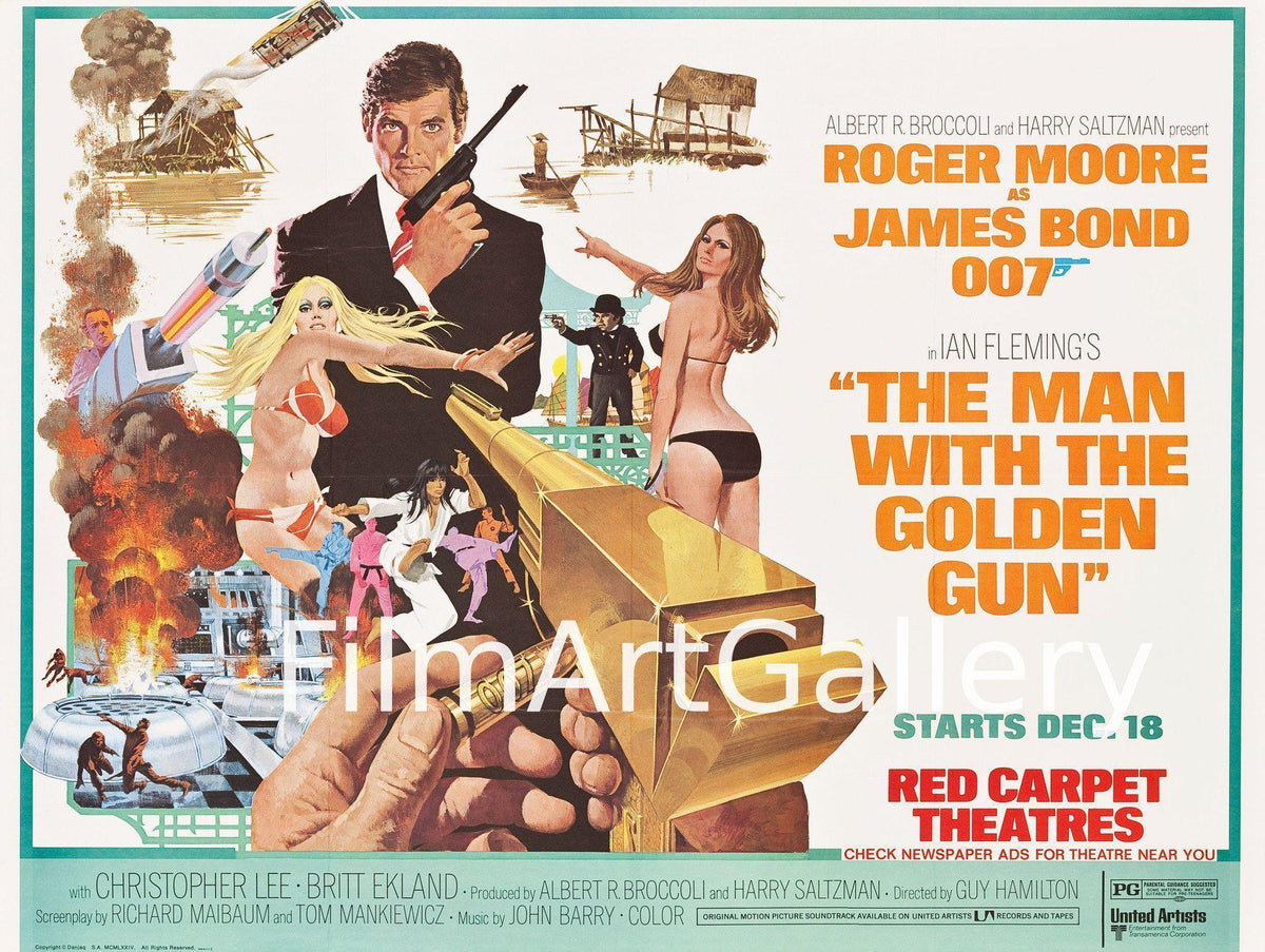 The Man With the Golden Gun Original Vintage Movie Poster
