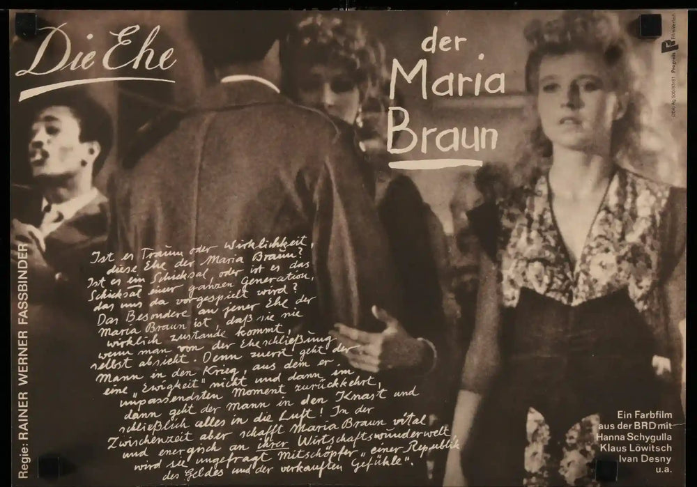 The Marriage of Maria Braun (Die Ehe der Maria Braun) Original Vintage Movie Poster