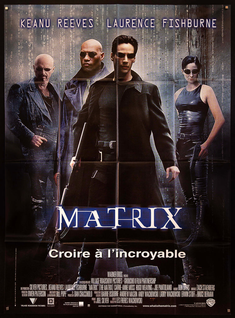 The Matrix French 1 panel (47x63) Original Vintage Movie Poster