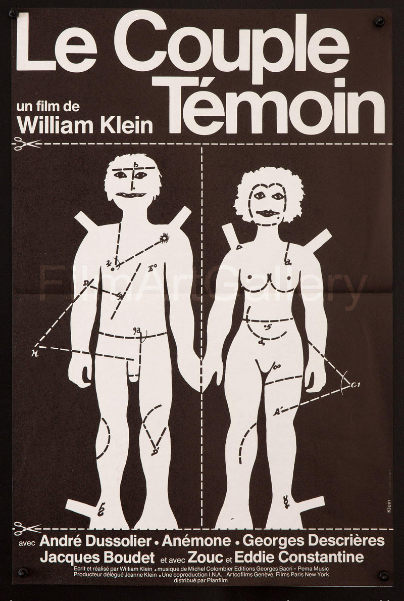 The Model Couple (Le Couple Temoin) French mini (16x23) Original Vintage Movie Poster