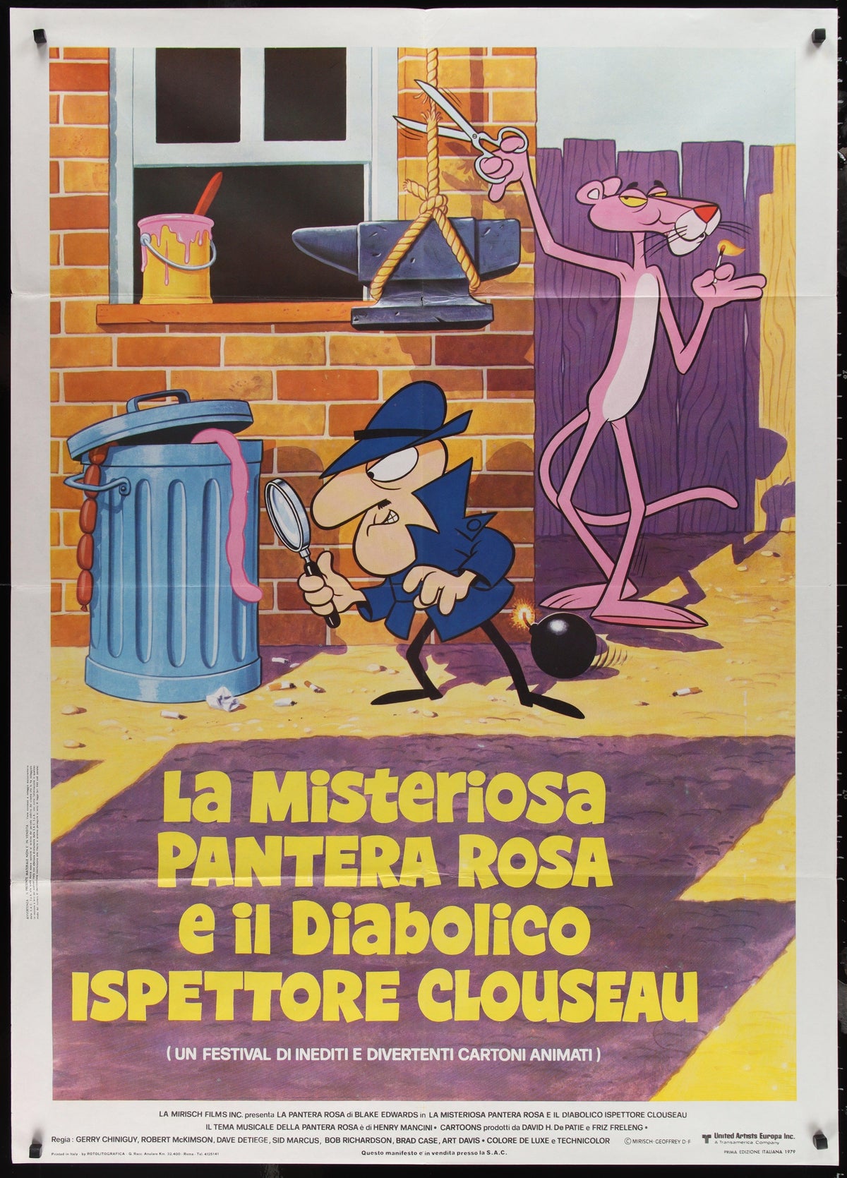 The Mysterious Pink Panther and the Diabolical Inspector Clouseau Original Vintage Movie Poster