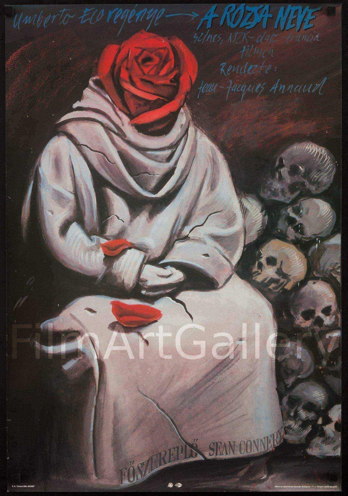 D Ruiza 涙沙 ポスター The name of the ROSE V系 The Name of the Rose Movie Poster 1988 22.5x32