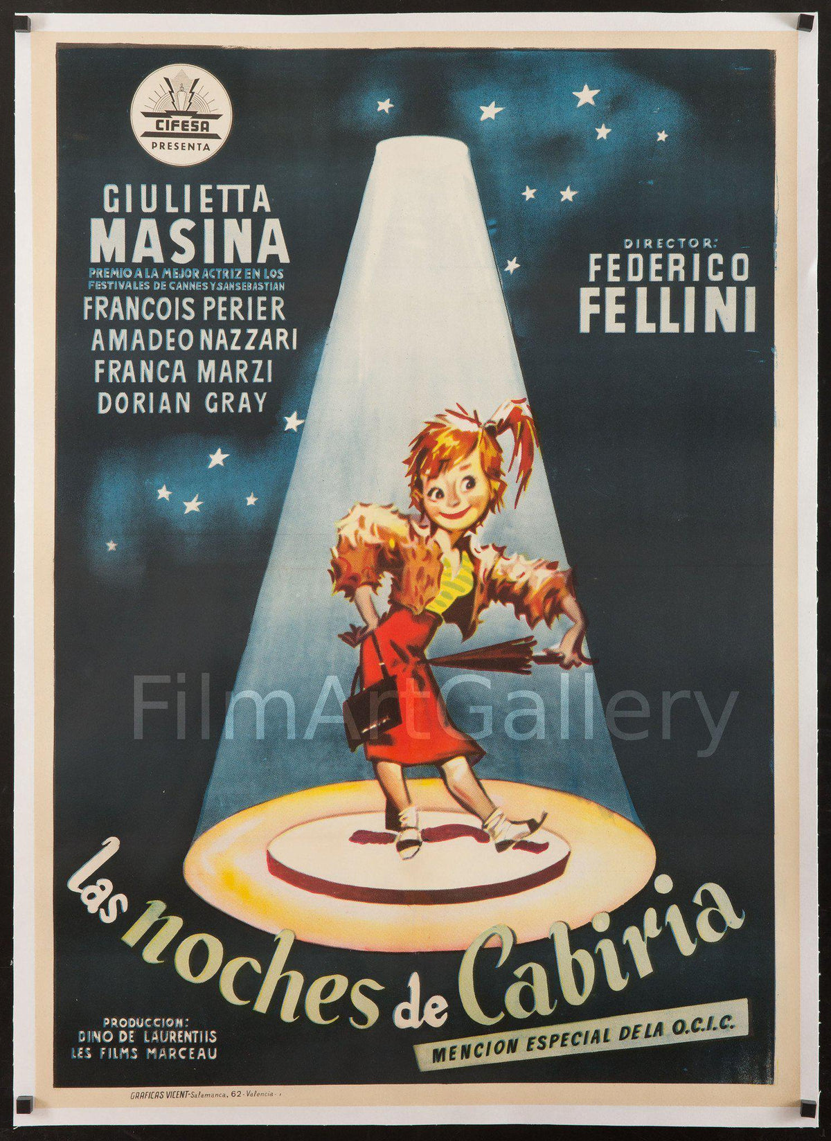 The Nights of Cabiria (Le Notti Di/Las Noches De) Original Vintage Movie Poster
