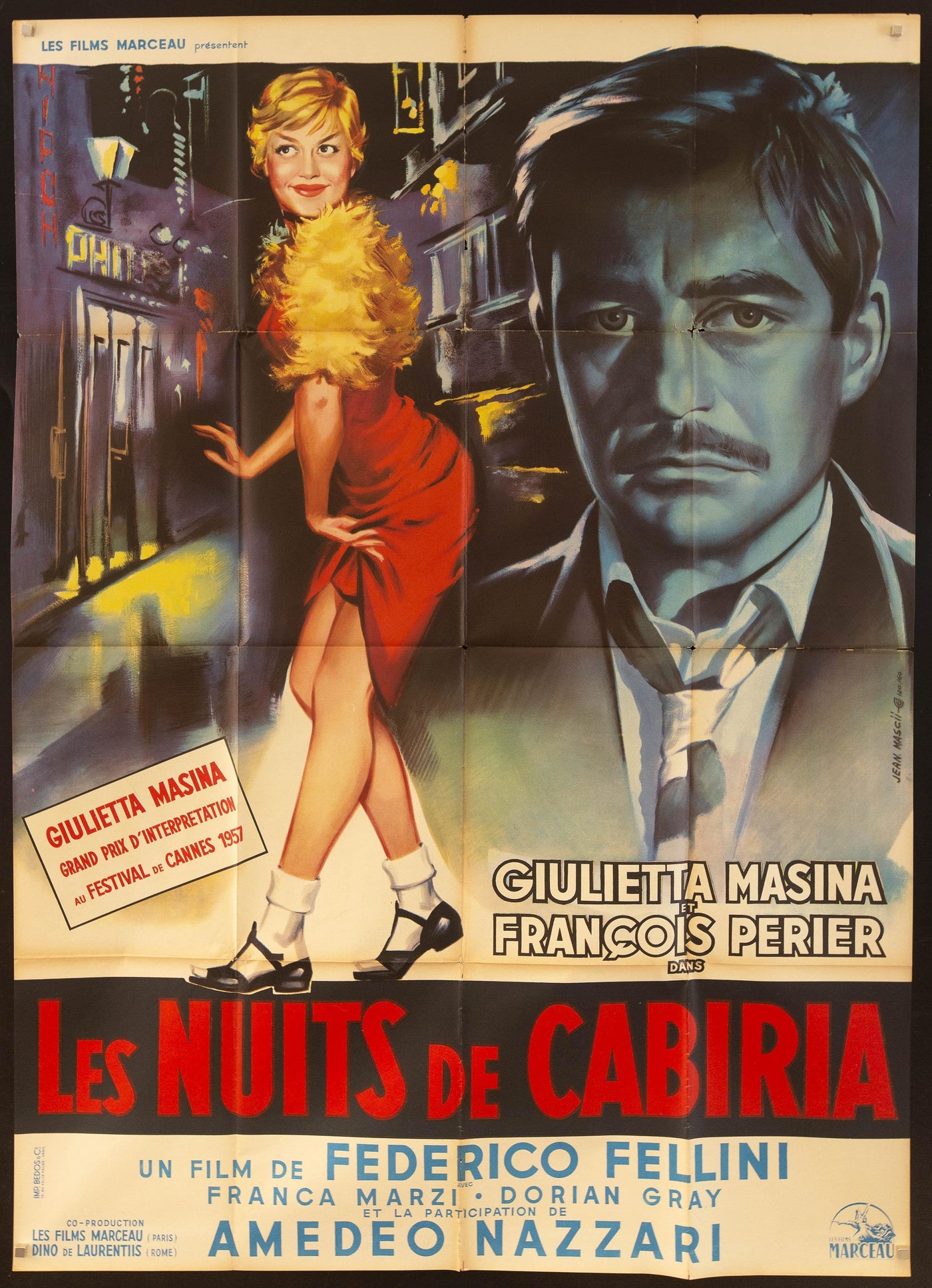The Nights of Cabiria Movie Poster 1957 French 1 panel (47x63)