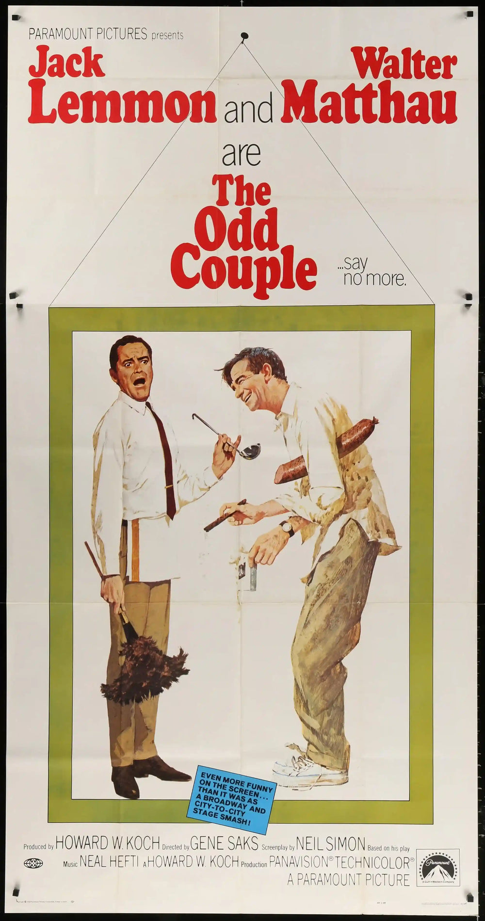 The Odd Couple Original Vintage Movie Poster
