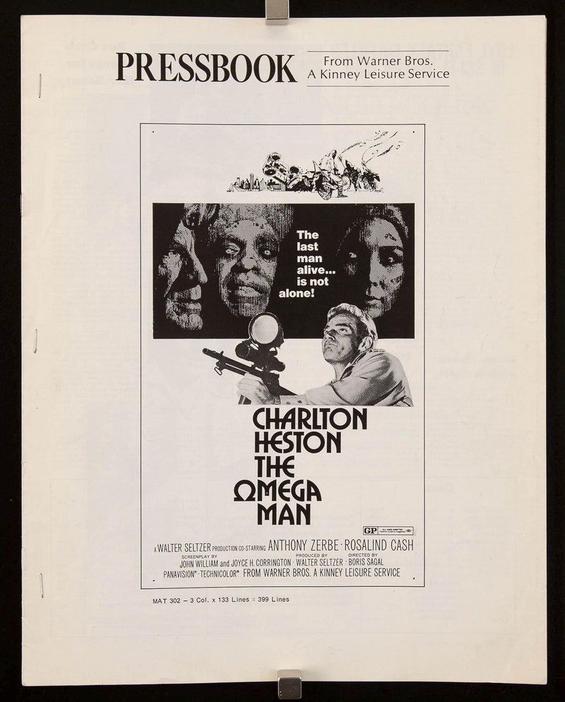 The Omega Man Pressbook Original Vintage Movie Poster