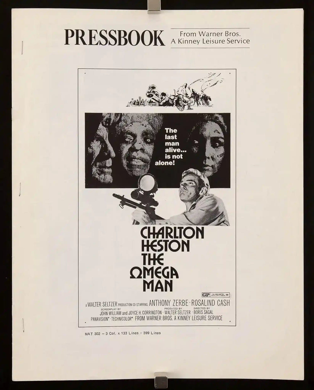 The Omega Man Original Vintage Movie Poster