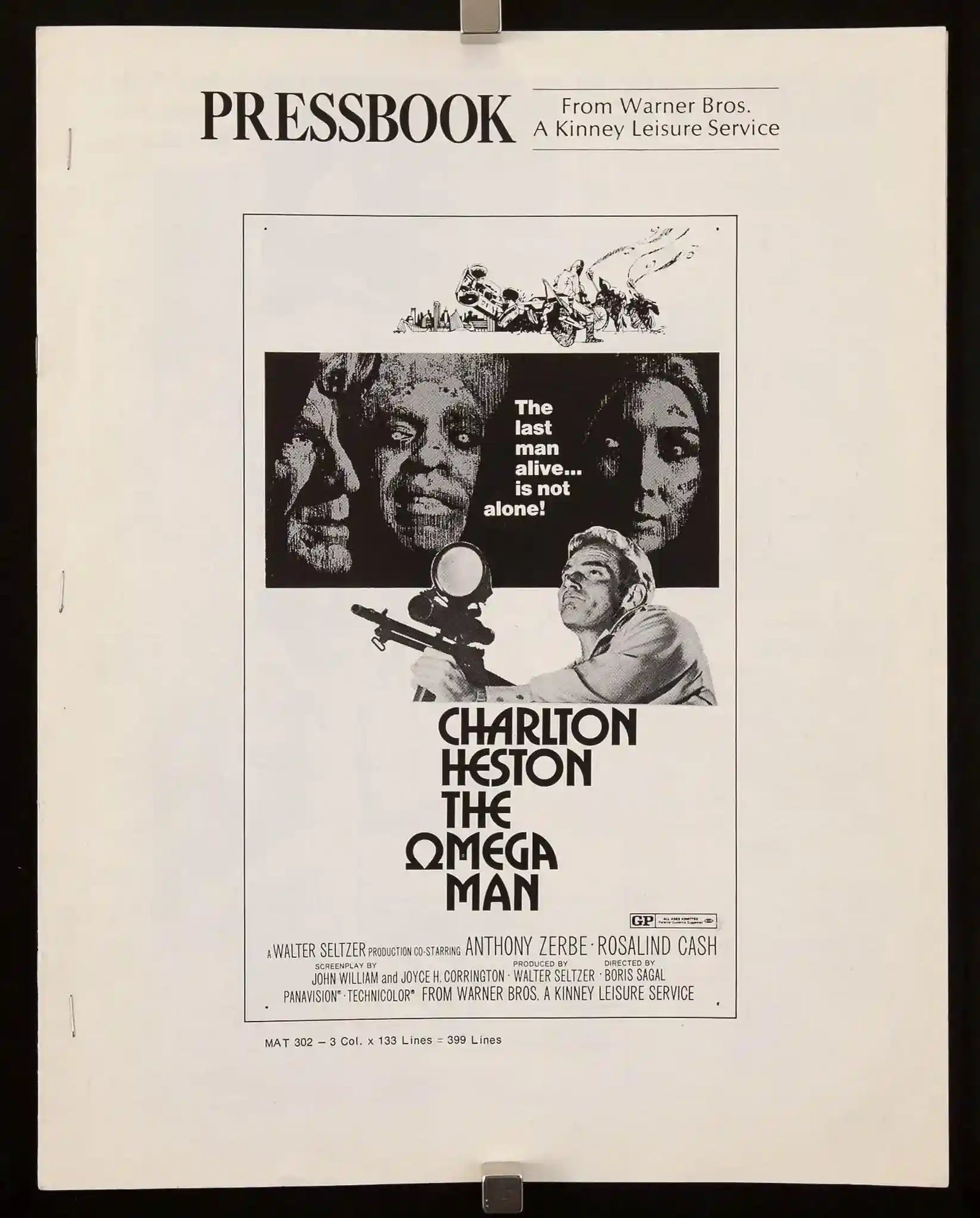 The Omega Man Original Vintage Movie Poster