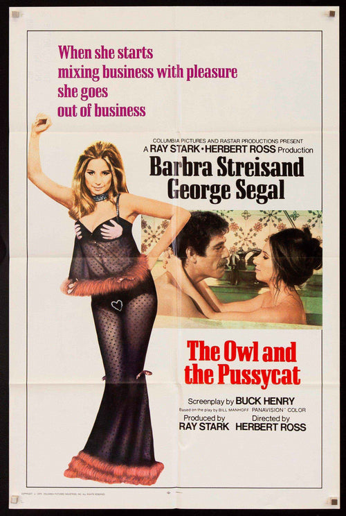 The Owl and the Pussycat Original Vintage Movie Poster