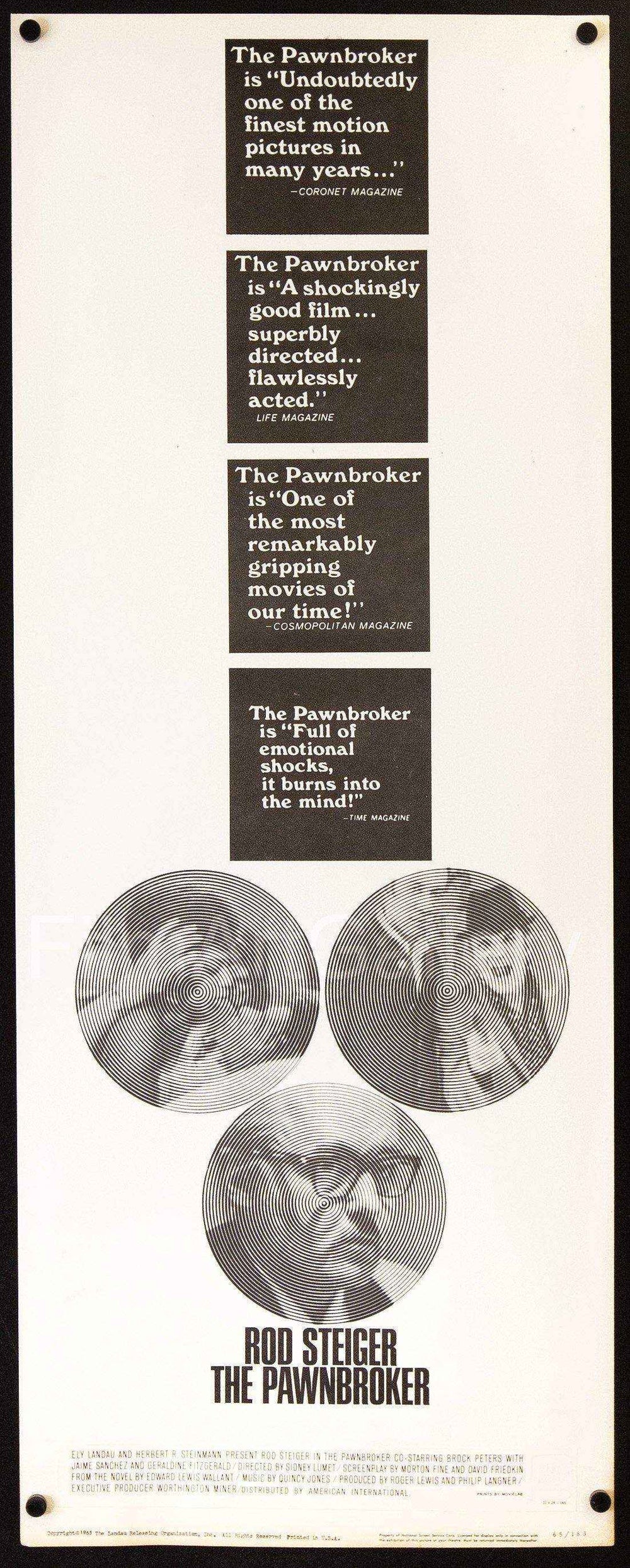 The Pawnbroker Original Vintage Movie Poster