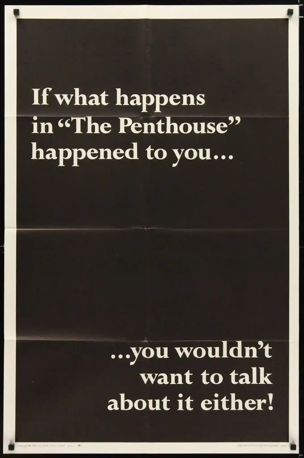 The Penthouse Original Vintage Movie Poster