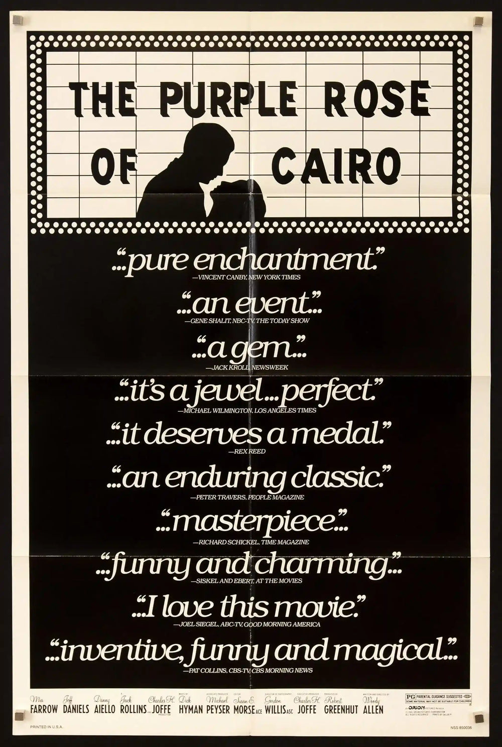 The Purple Rose of Cairo Original Vintage Movie Poster