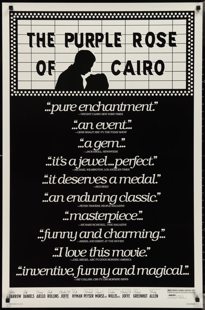 The Purple Rose of Cairo Original Vintage Movie Poster
