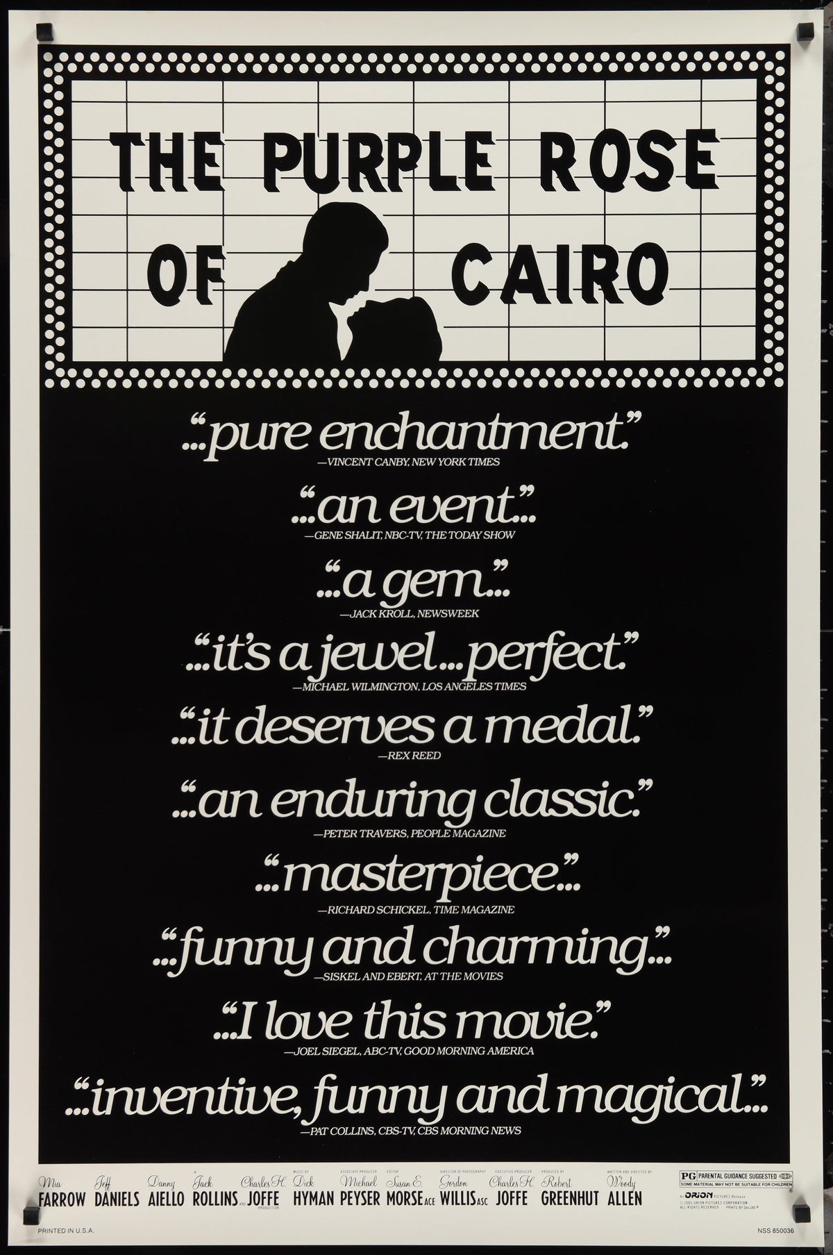 The Purple Rose of Cairo Original Vintage Movie Poster
