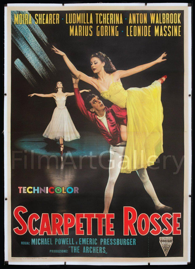 The Red Shoes (Scarpette Rosse) Italian 4 Foglio (55x78) Original Vintage Movie Poster