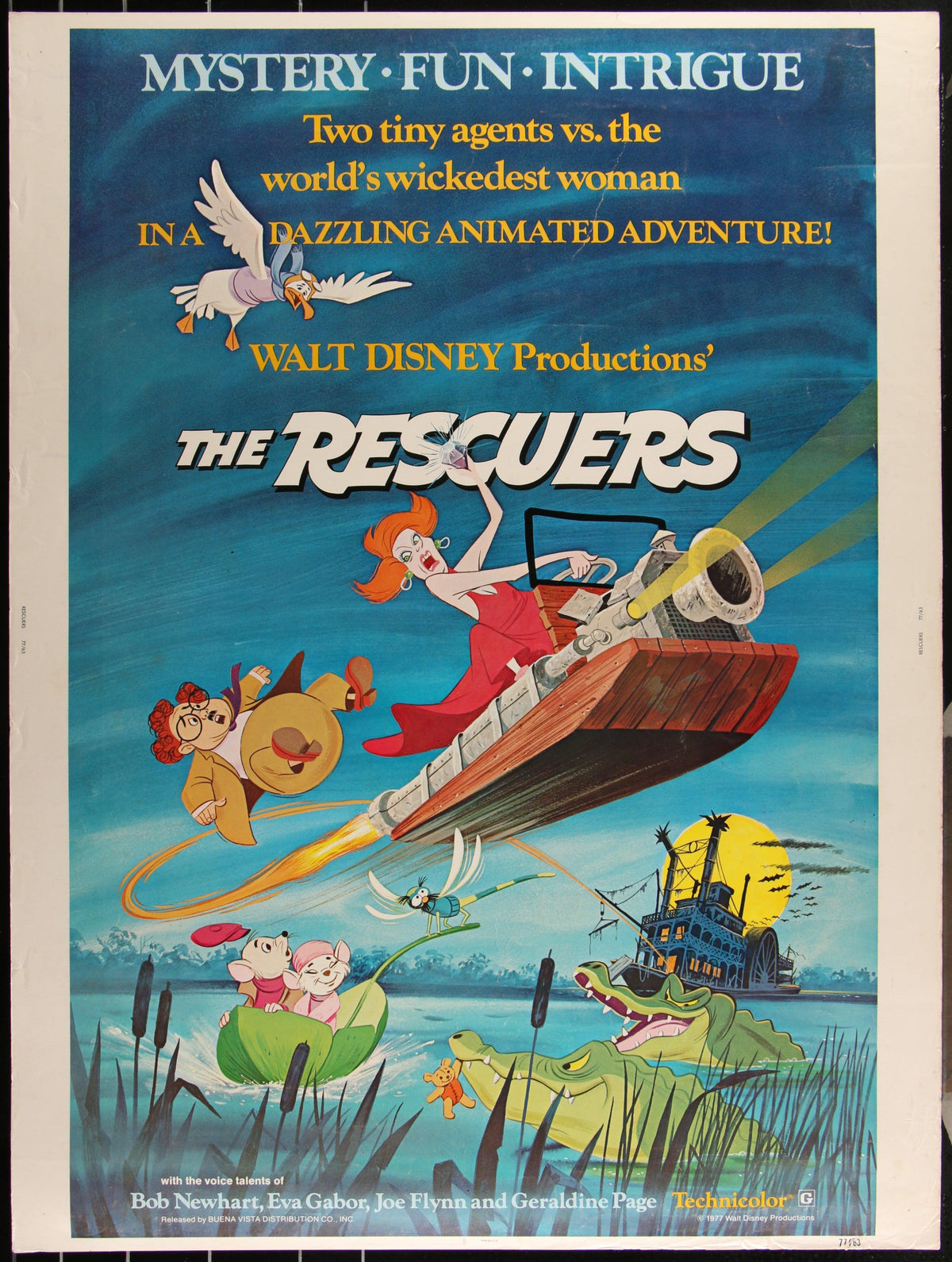 The Rescuers 30x40 Original Vintage Movie Poster
