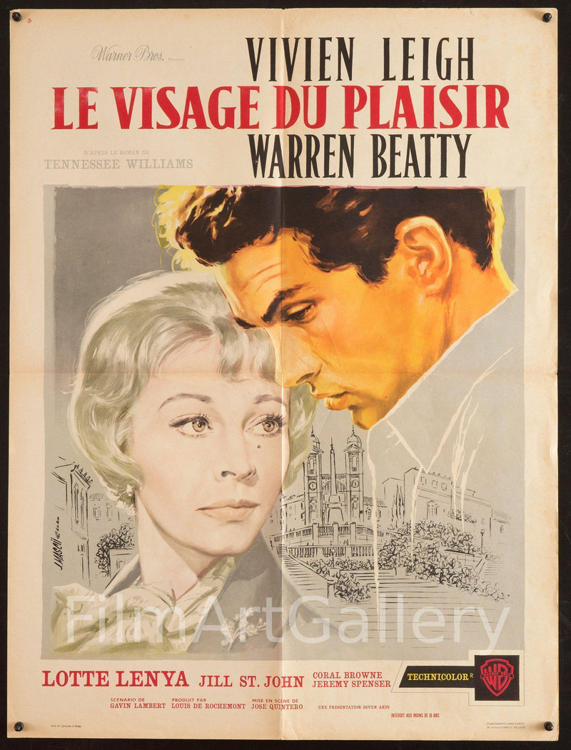The Roman Spring of Mrs. Stone French Small (23x32) Original Vintage Movie Poster