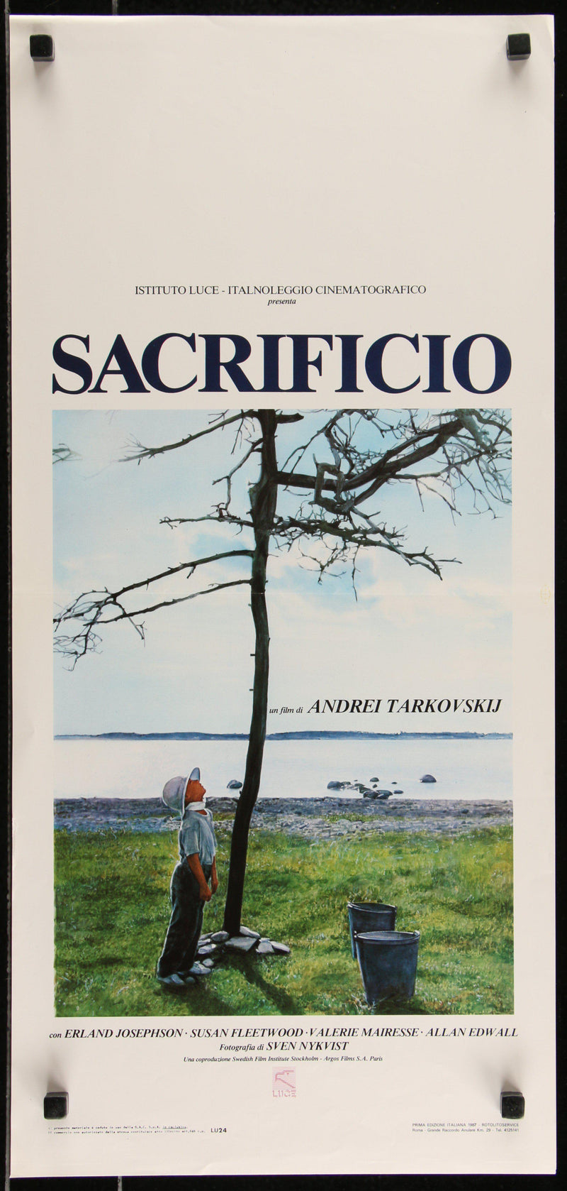 The Sacrifice (Offret) Italian Locandina (13x28) Original Vintage Movie Poster