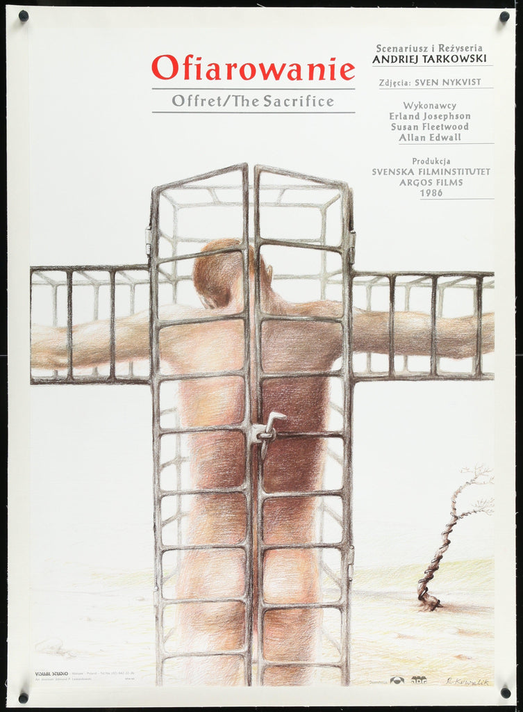 The Sacrifice (Offret) Polish B1 (26x38) Original Vintage Movie Poster