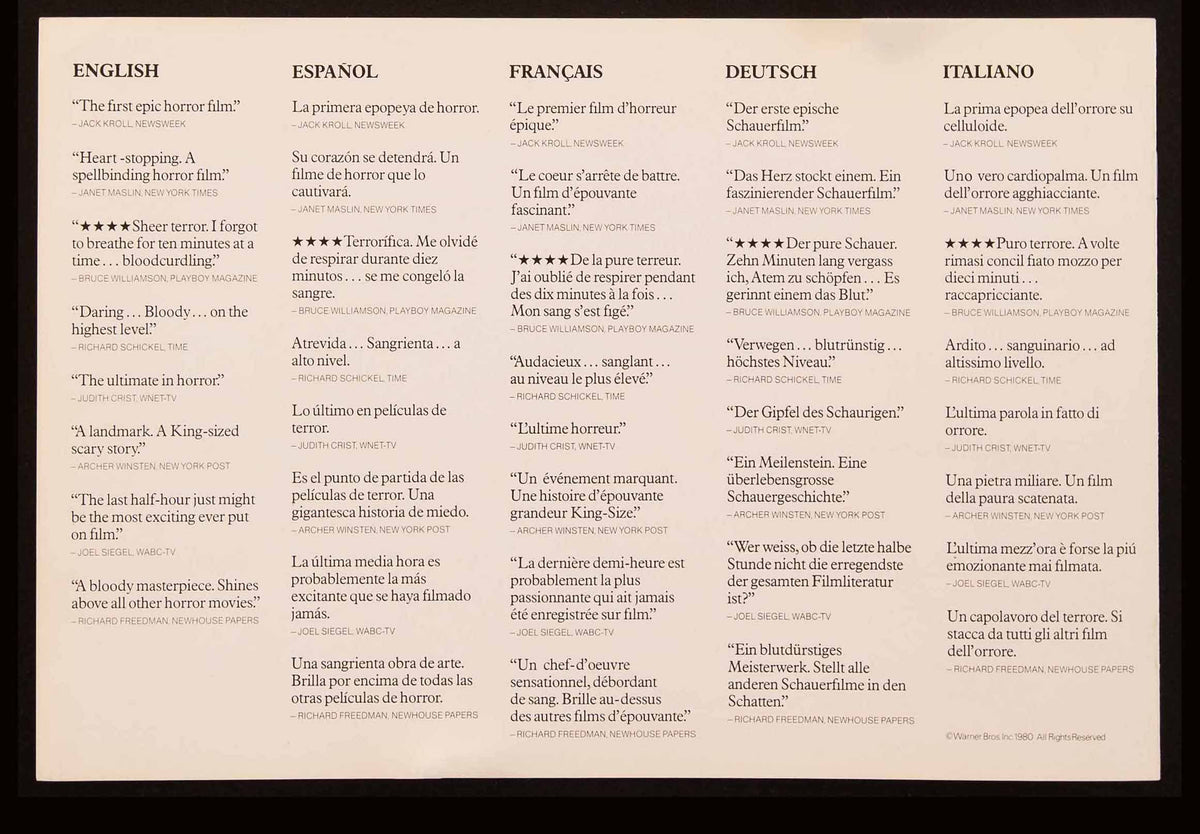 The Shining Original Vintage Movie Poster