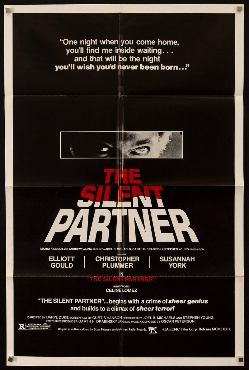 The Silent Partner 1 Sheet (27x41) Original Vintage Movie Poster