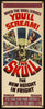 The Skull Insert (14x36) Original Vintage Movie Poster