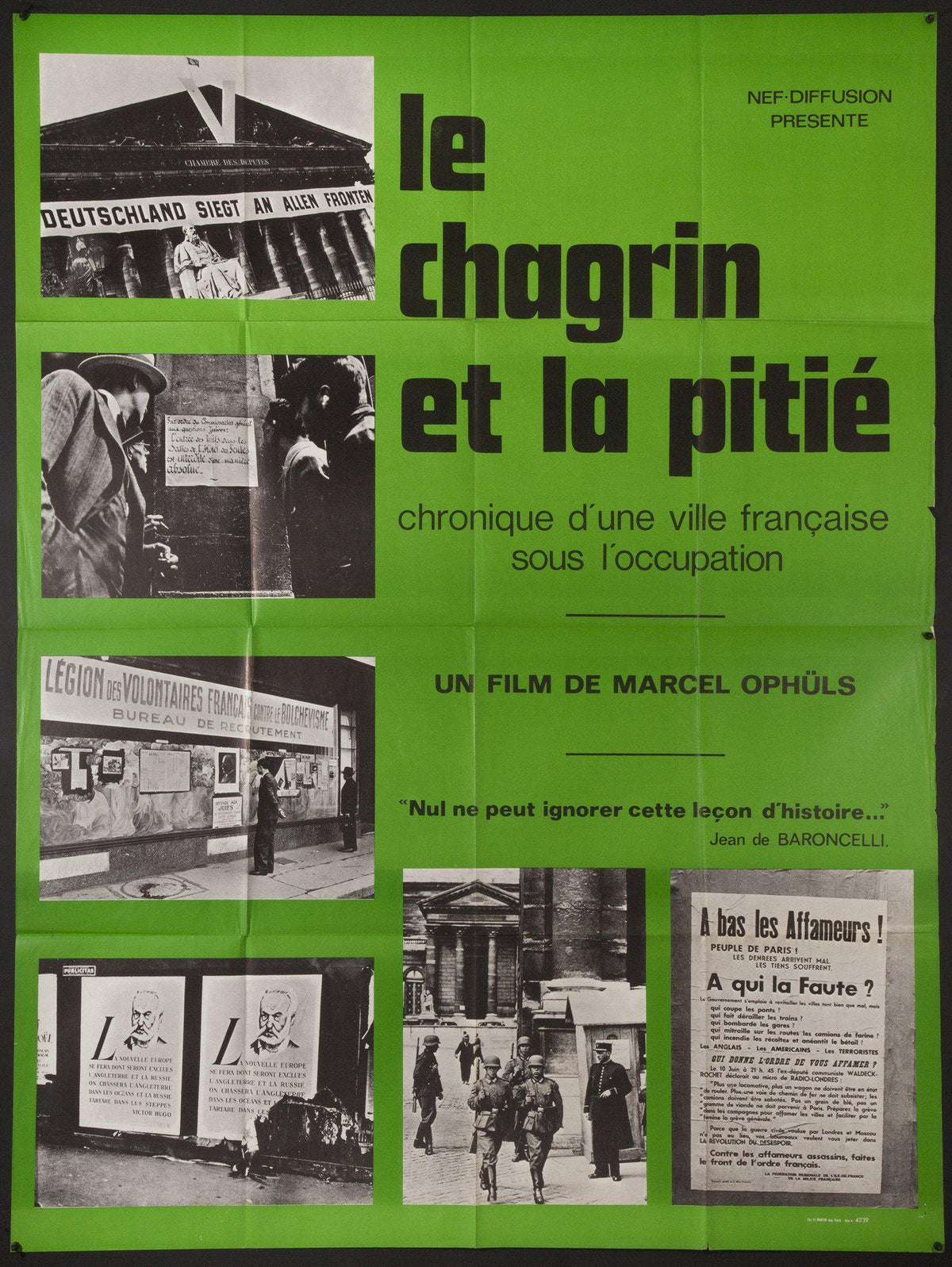 The Sorrow and the Pity Original Vintage Movie Poster