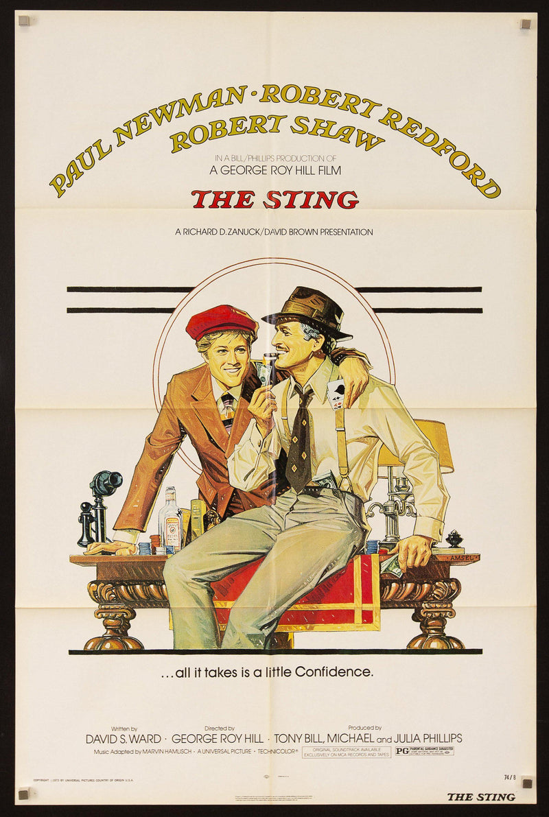 The Sting 1 Sheet (27x41) Original Vintage Movie Poster