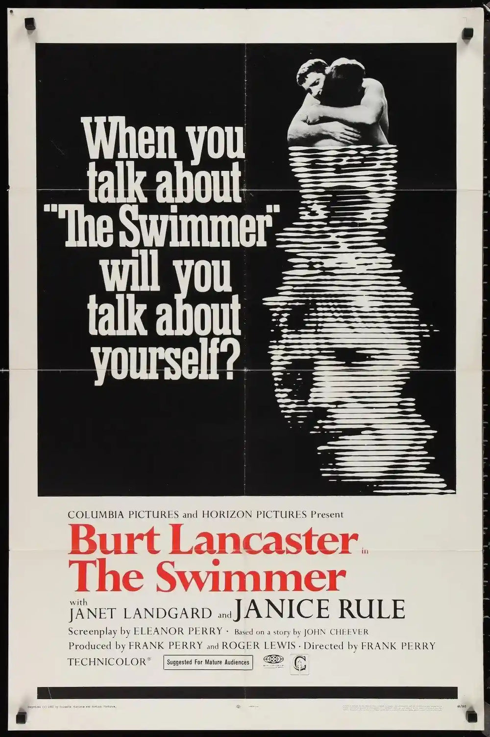 The Swimmer Original Vintage Movie Poster