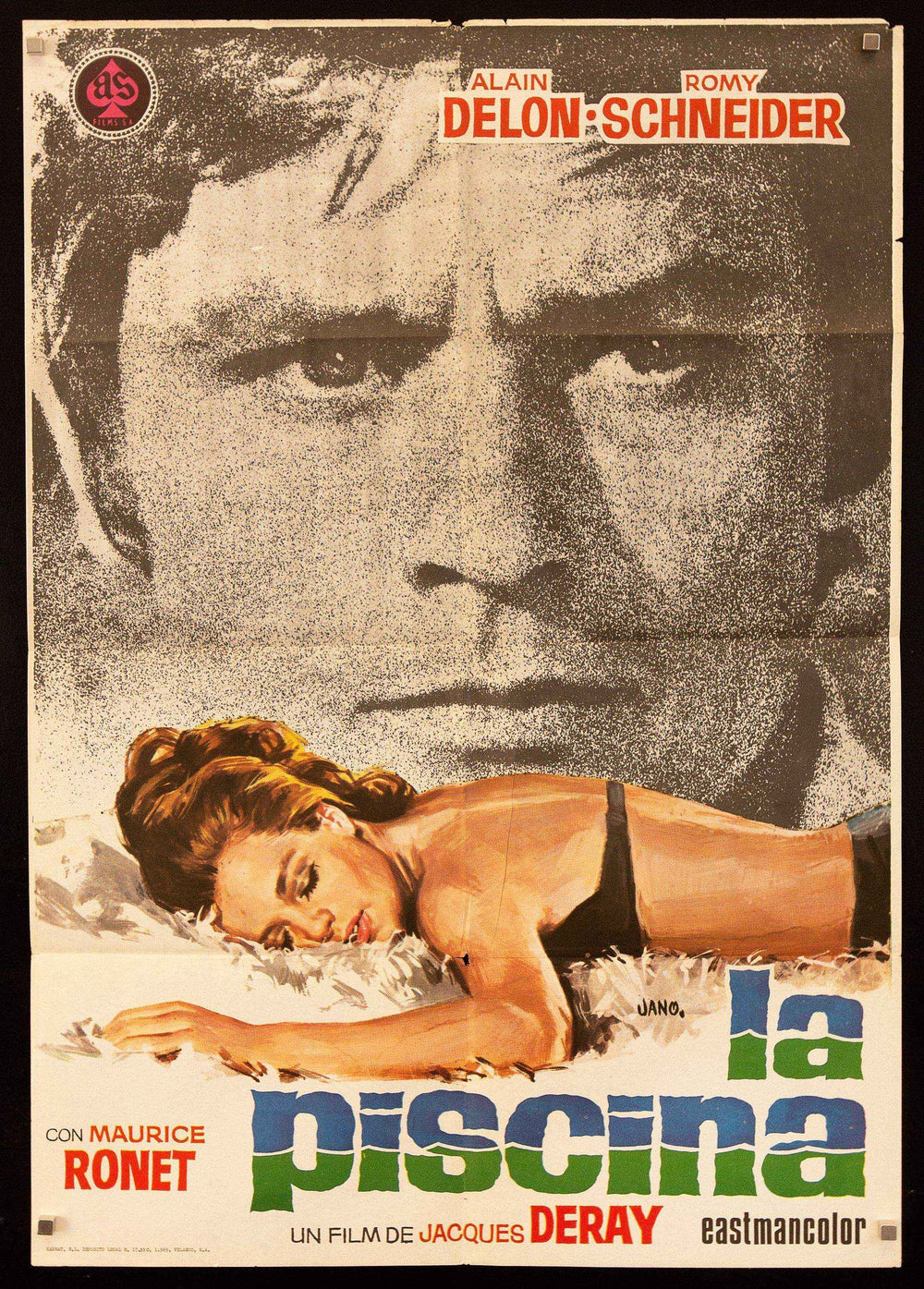 The Swimming Pool (La Piscine) Original Vintage Movie Poster