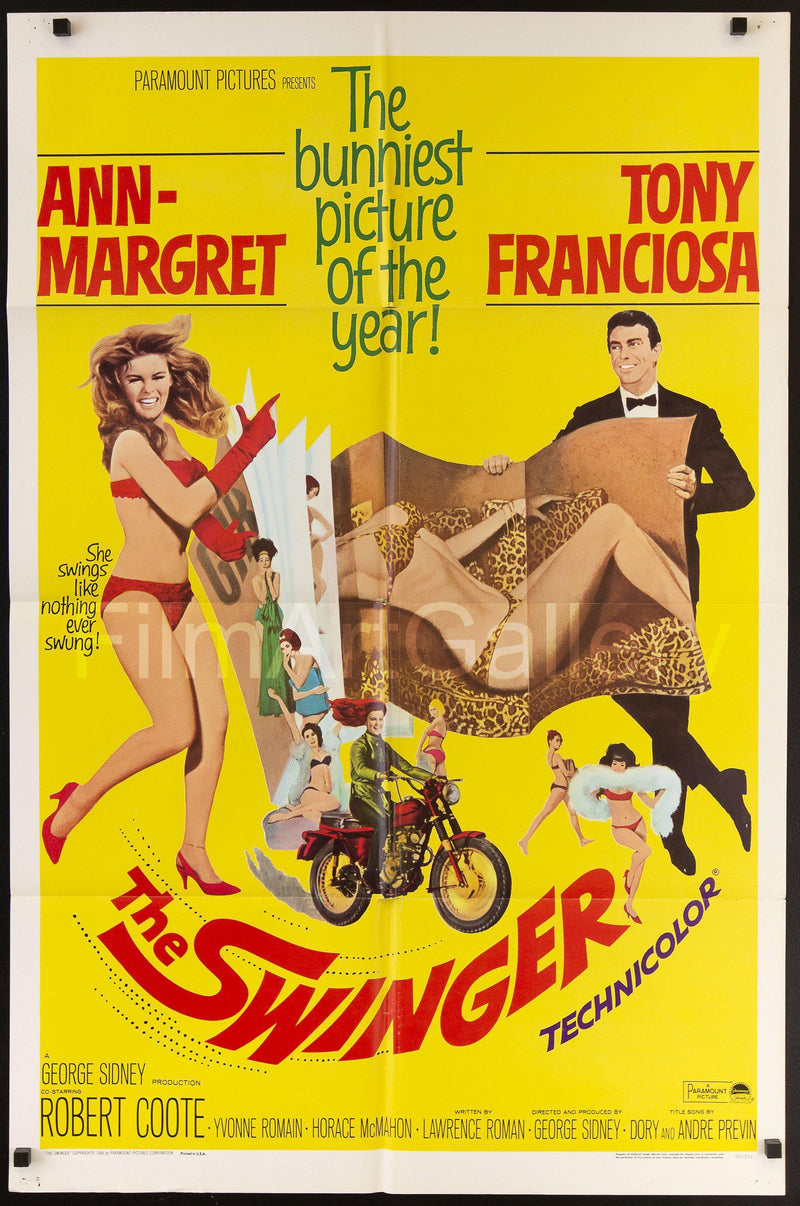 The Swinger 1 Sheet (27x41) Original Vintage Movie Poster