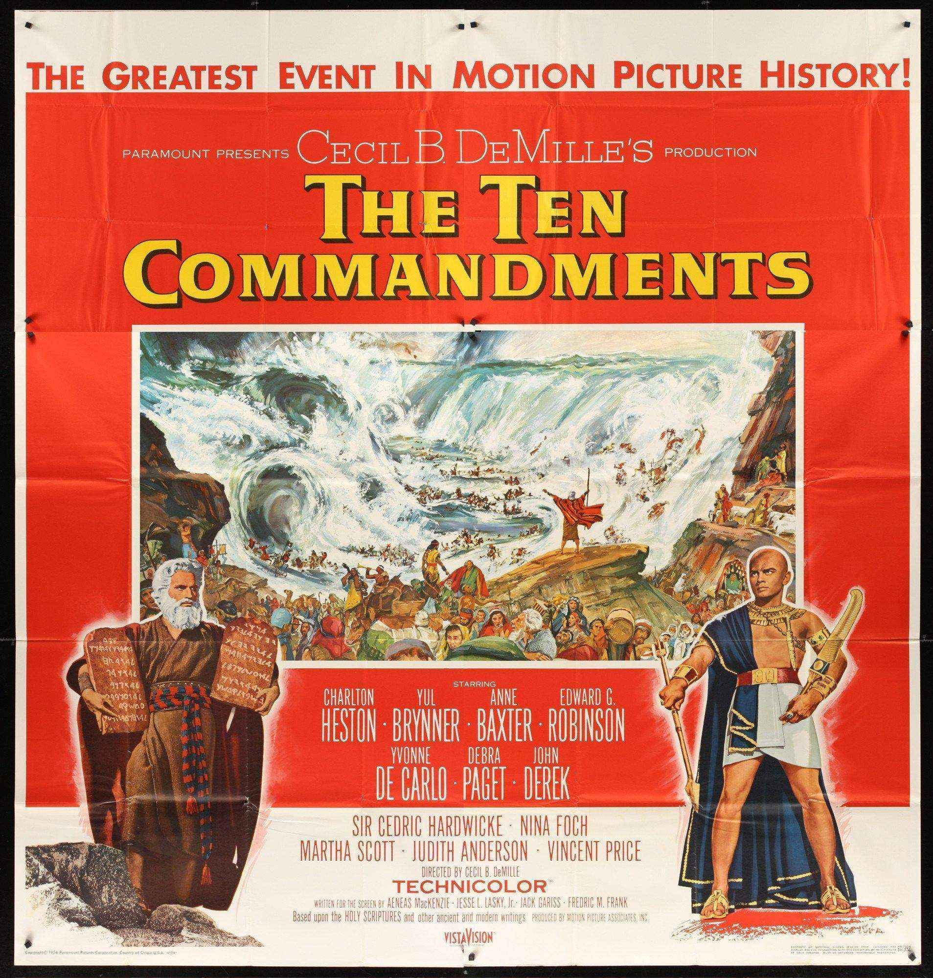 10 Commandments Cast The Ten Commandments Movie Poster The TEN COMMANDMENTS MOVIE POSTER