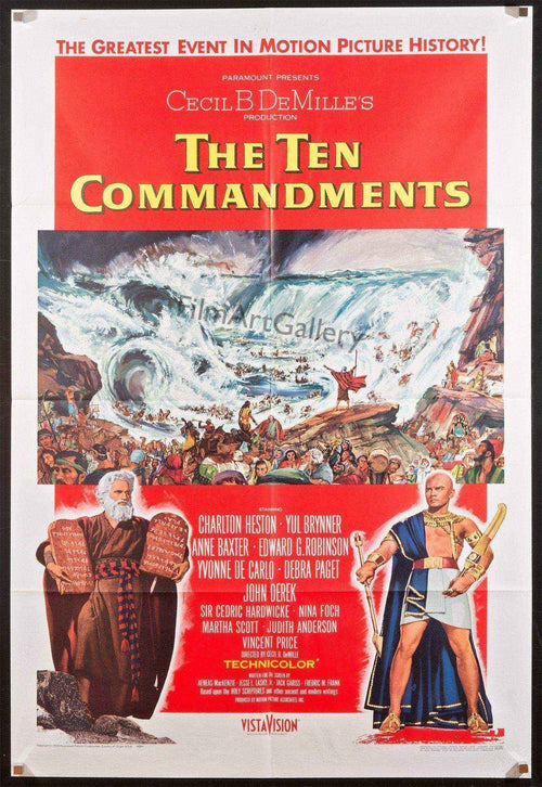 The Ten Commandments Original Vintage Movie Poster