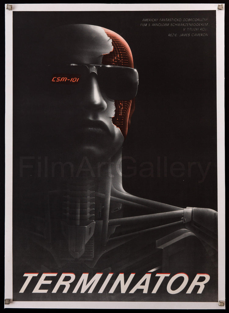 The Terminator Czech (23x33) Original Vintage Movie Poster