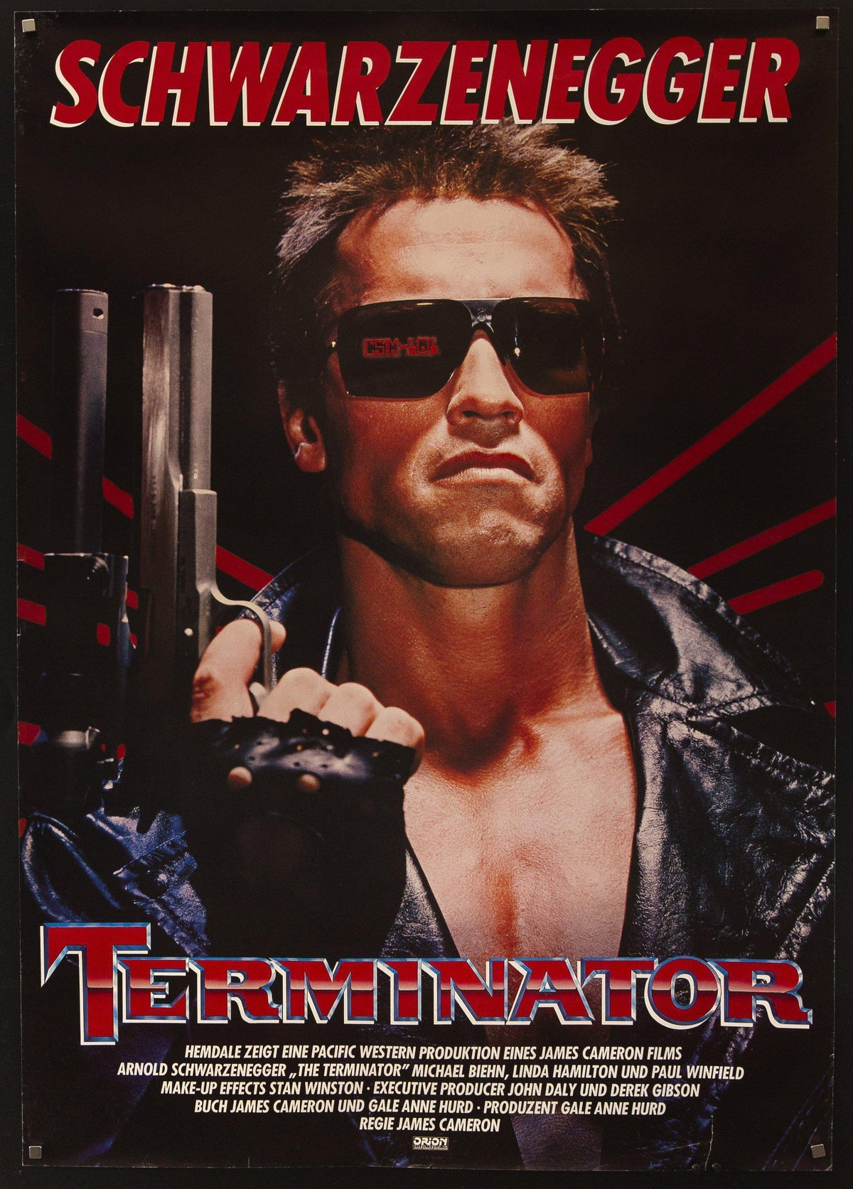 The Terminator German A0 (33x46) Original Vintage Movie Poster