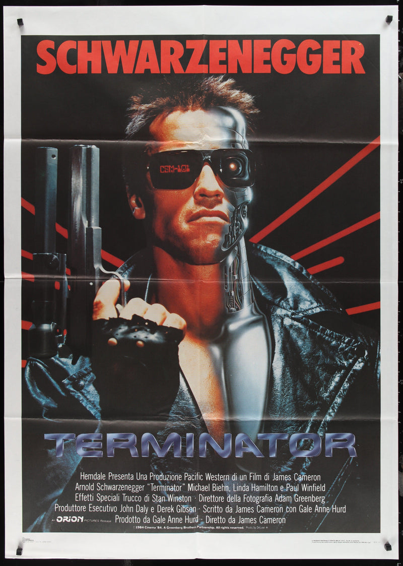 The Terminator Movie Poster 1985 Italian 2 Foglio (39x55)
