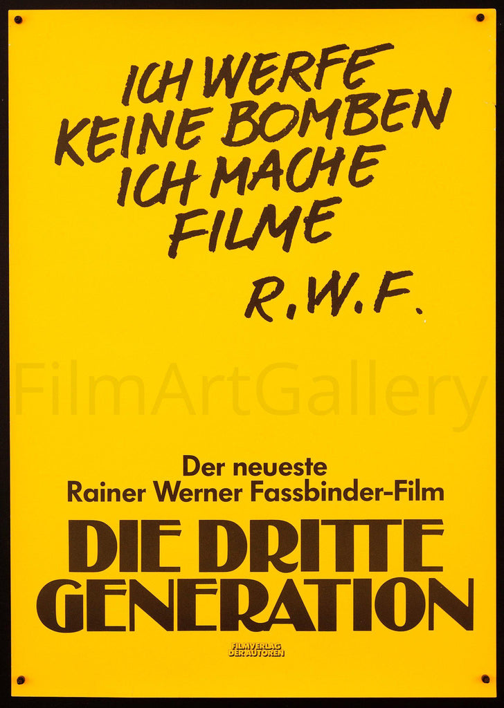 The Third Generation Original Vintage Movie Poster