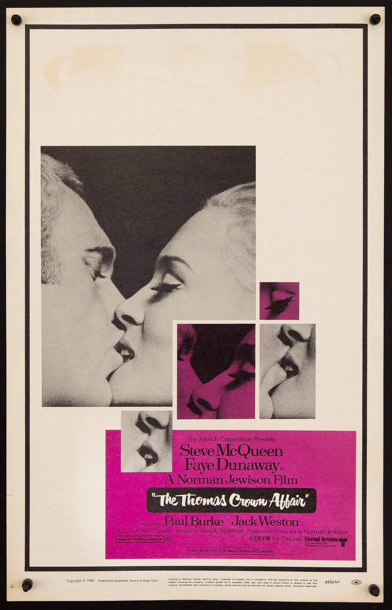 The Thomas Crown Affair Window Card (14x22) Original Vintage Movie Poster