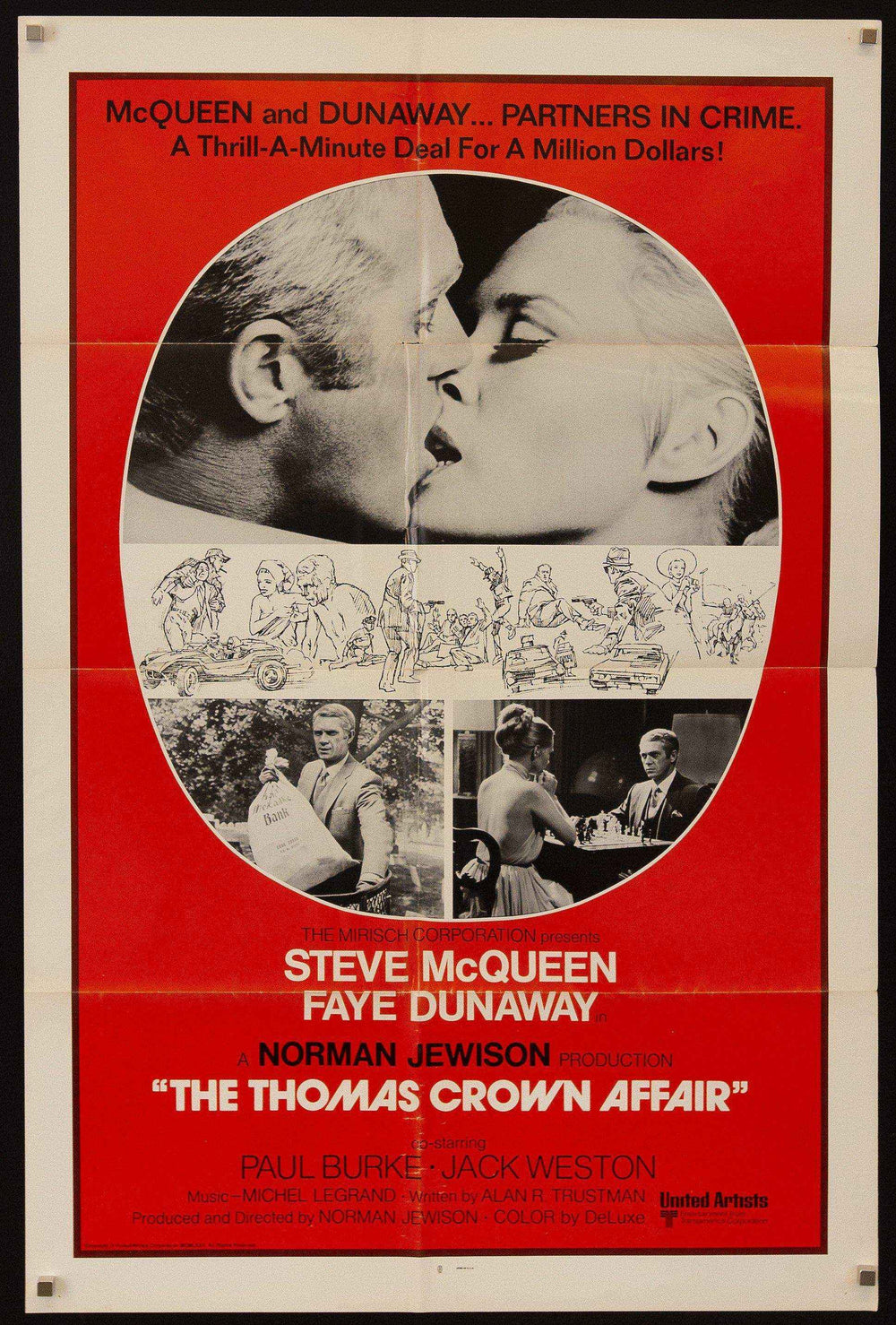 The Thomas Crown Affair Original Vintage Movie Poster